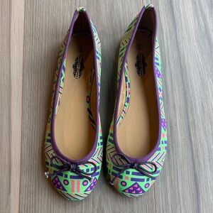 Charles Albert Women's Maya Geometric Pattern Ballet Flats Size 9